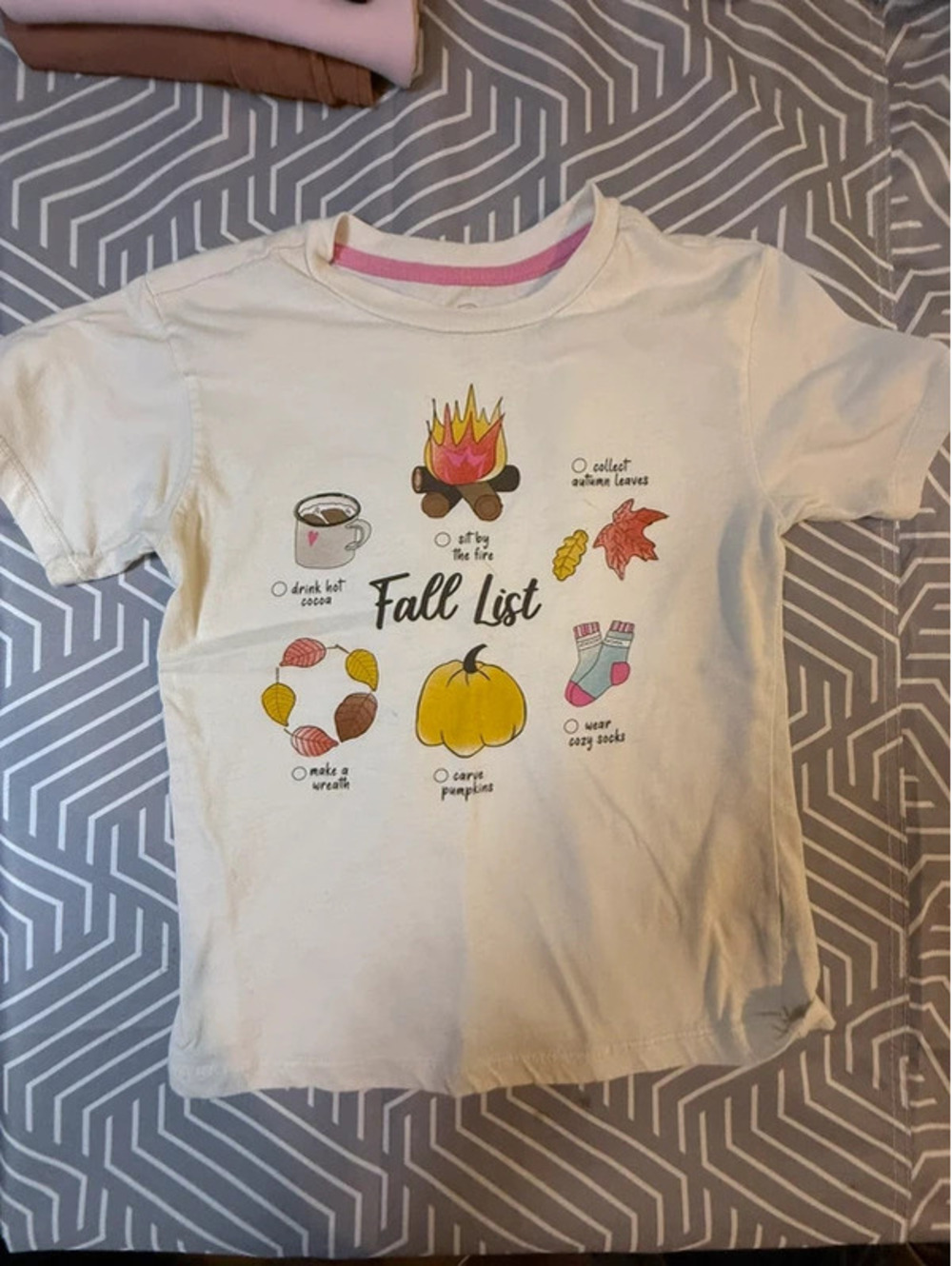 Wonder Nation Girls 7/8 Fall List Graphic T-Shirt